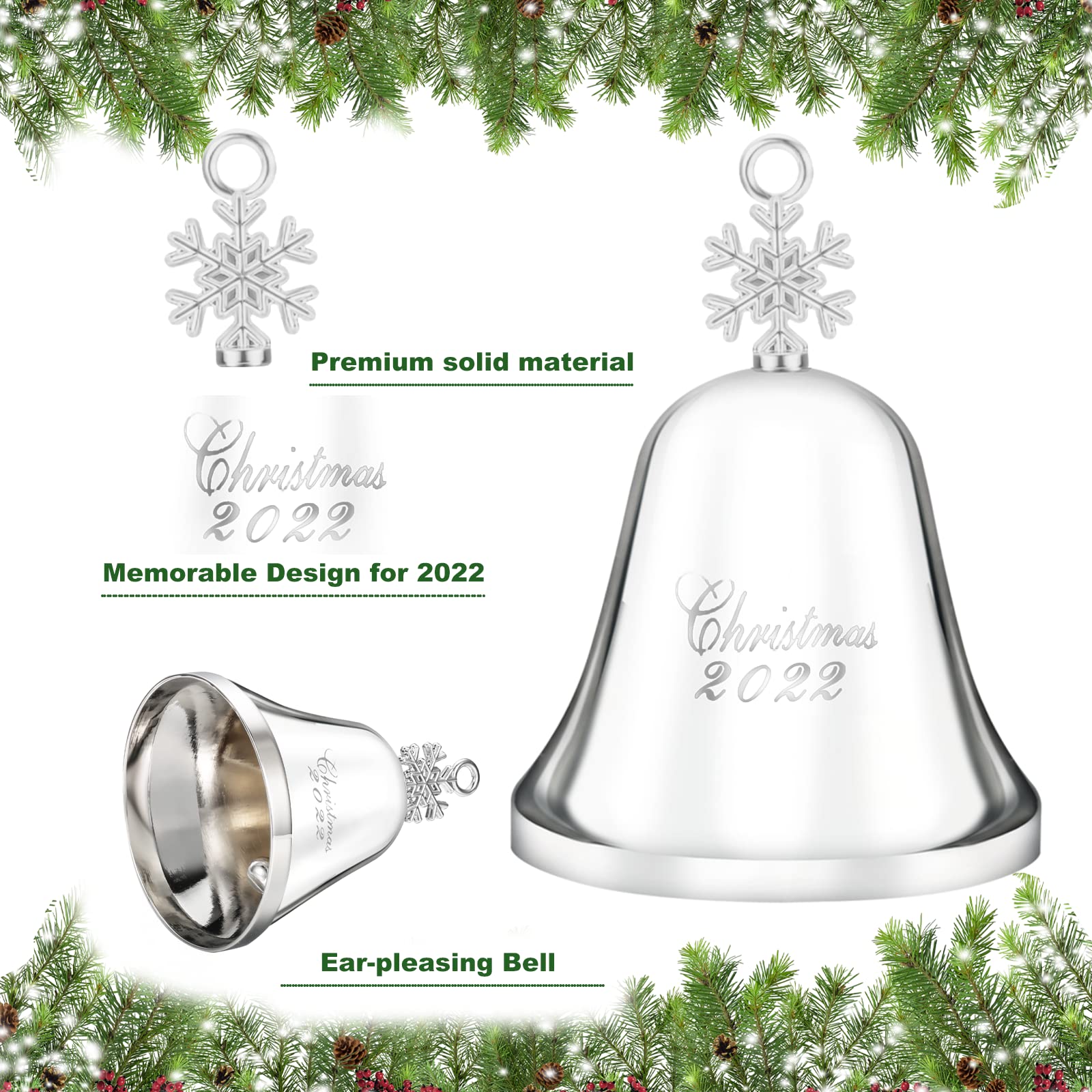 Amazon.co.jp: 2022年用クリスマスベルオーナメント ジングルベル